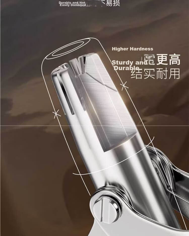 Goood German High-Quality Stainless Steel Manual Nose Hair Trimmer for Men Grooming Kit 12