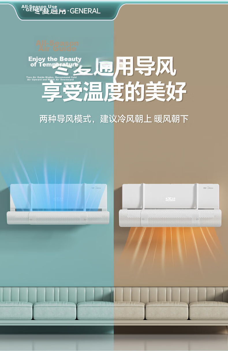 Baicaoyuan Air Conditioner Dust Cover Protective Cover for Wall-Mounted And Indoor Units, Air Conditioner Cover for 1-2P Units, Universal Elastic Fabric Washable 6
