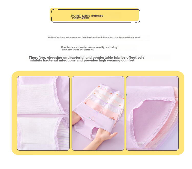 Langsha Girls' Children's Underwear Student Toddler Developmental Period Triangle Panties 6-Pack 2