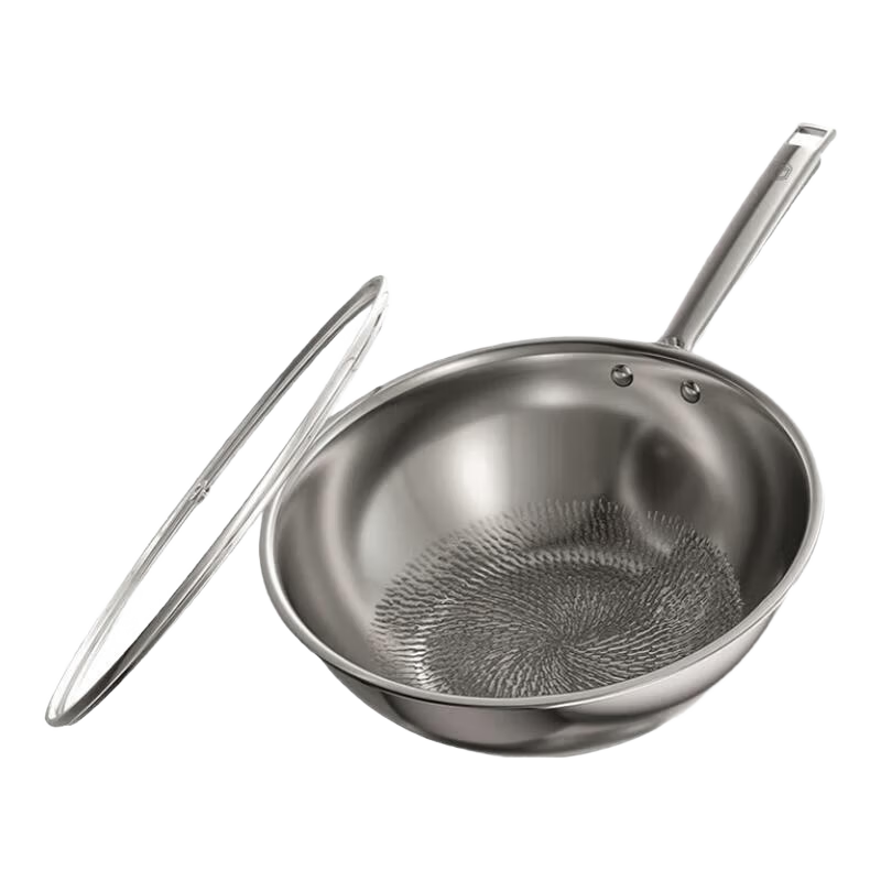 JD Original Titanium Woven Pure Titanium Wok, Non-Stick Cooking Pan for Induction Cooker And Gas Stove [Healthy Non-Coated], 32cm