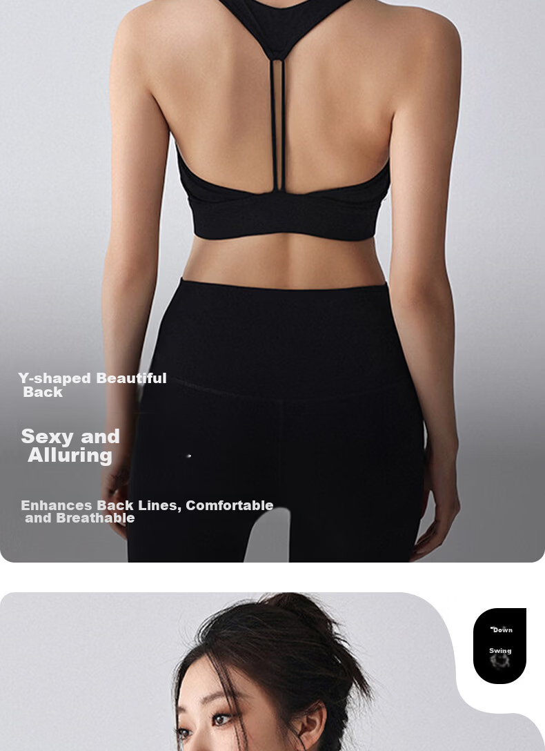 Xueqiman Women's Yoga Wear 2026 New Shockproof Beautiful Back Push-Up Sports Vest Bra Running Fitness Pilates Bra 7