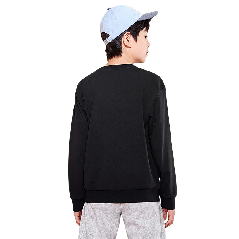 361° Children's Clothing Boys' Basketball Print Loose Sweatshirt for Fall 2025, Black, Size 130