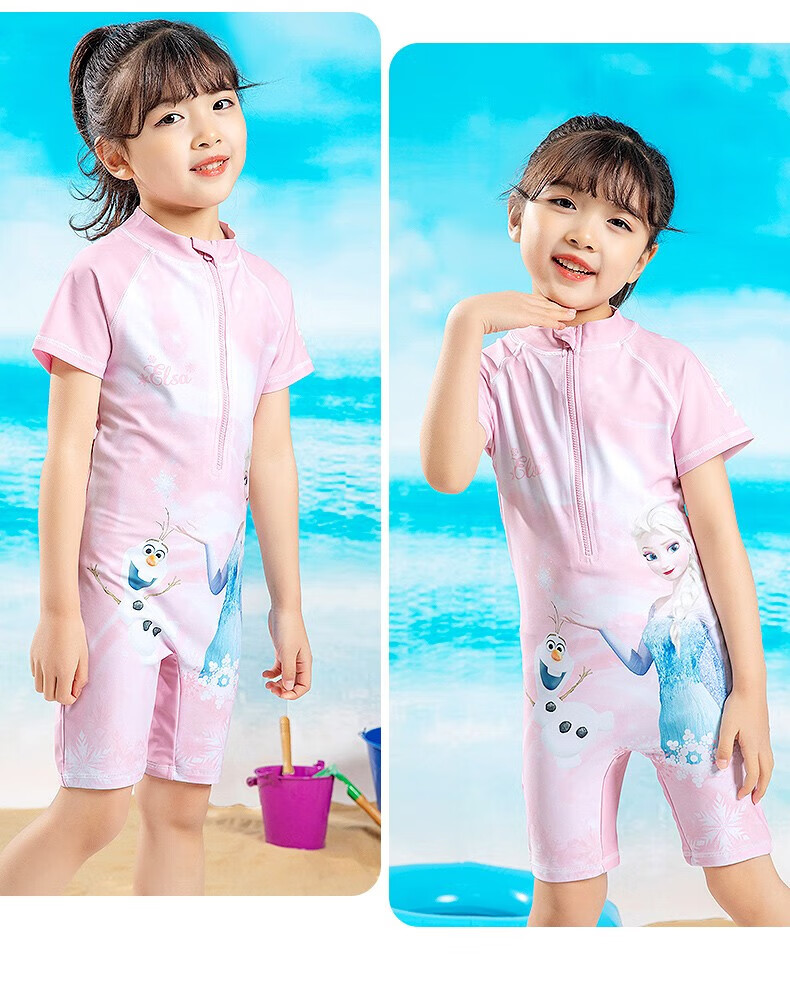 Dishini Frozen Elsa Princess Children's Swimsuit One-Piece Girls' Swimwear, Stylish Girls' Swimsuit, Baby Swimwear 9