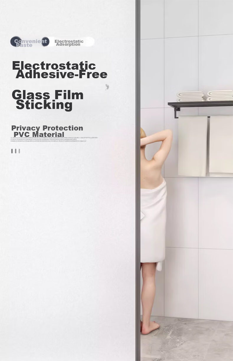 Modouyu Privacy Window Film Frosted Glass Privacy Sticker 0.9*2m Light-Transmitting Not See-Through Bathroom Toilet Sticker 1