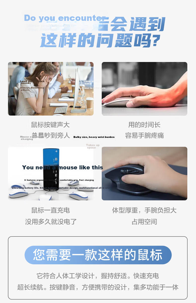 Stiger Gradient Color Wireless Bluetooth Mouse Compatible with Apple Huawei MateBook Pad Pro Laptop Tablet Desktop Office Quiet Rechargeable 2