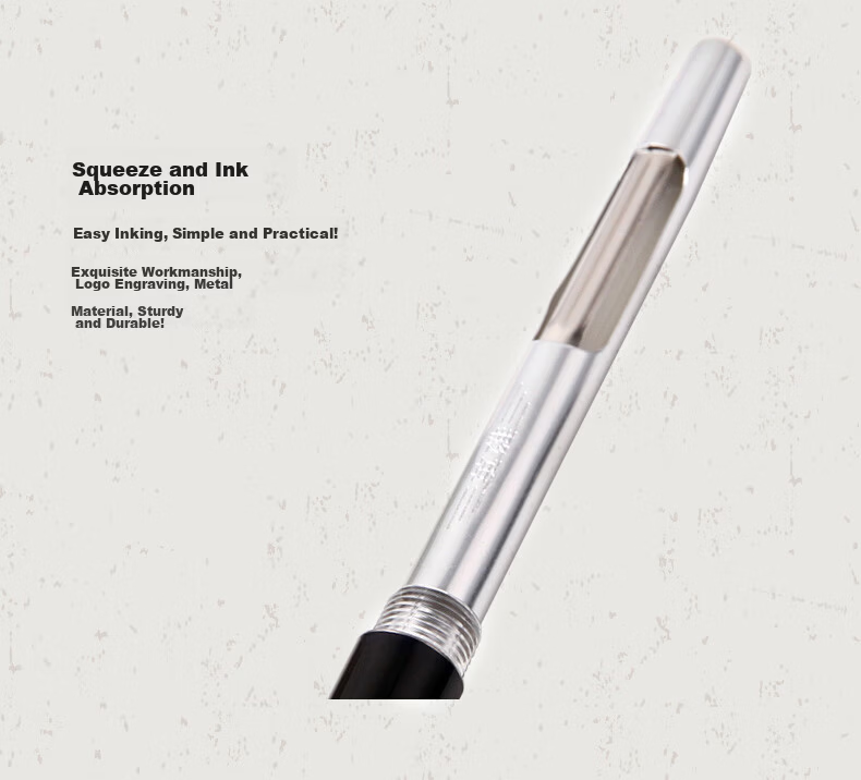 HERO Back to School Essential Classic 007 Black Fine Nib Iridium Fountain Pen for Students F Nib Single Pack 5