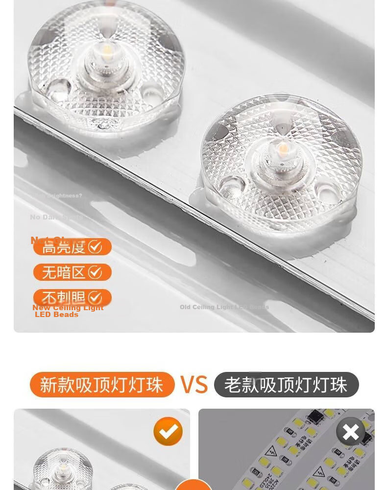 CHINT LED Tri-proof Ceiling Light IP50 Waterproof Dustproof Insect-proof Corridor Mall Restaurant Warehouse Office Light White Shell 48W Cool White 6500K 20