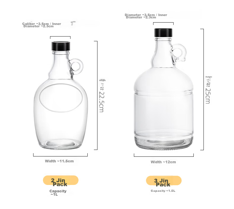Newair Food-Grade Sealed Glass Bottle for Home Kitchen Use, Sesame Oil, Tea Oil, Sesame Oil, Empty Bottle, Large Capacity for Fragrant Oil, Specialized Container 13
