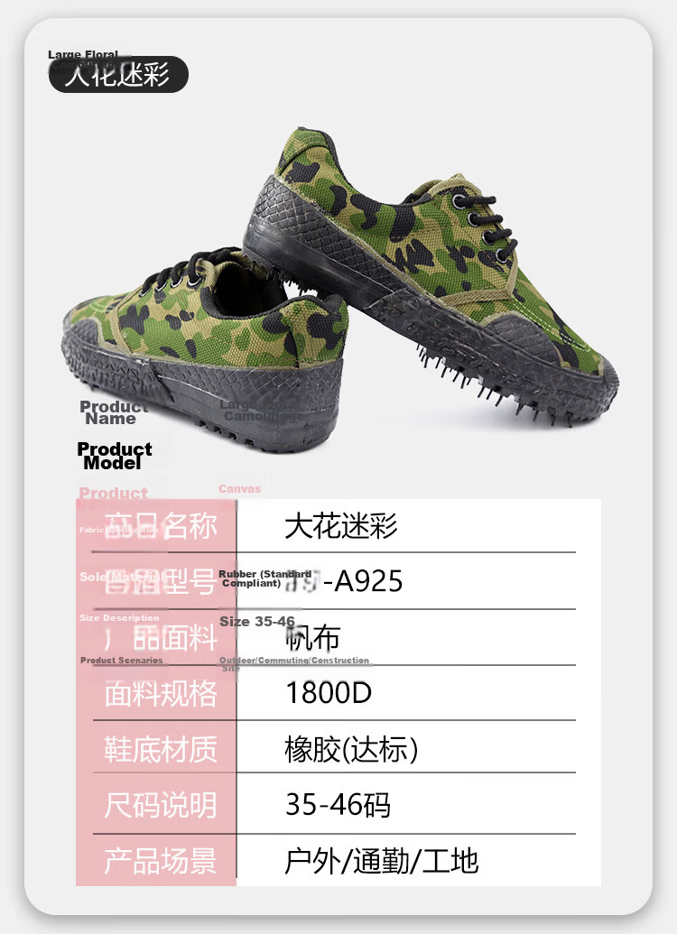 Gongtai Military Training Shoes, Work Boots, Student Military Training Footwear, Wear-Resistant Canvas Shoes for Men And Women, Construction Site Shoes, Hiking Yellow Ball Shoes, Liberation Shoes, Size 36 8