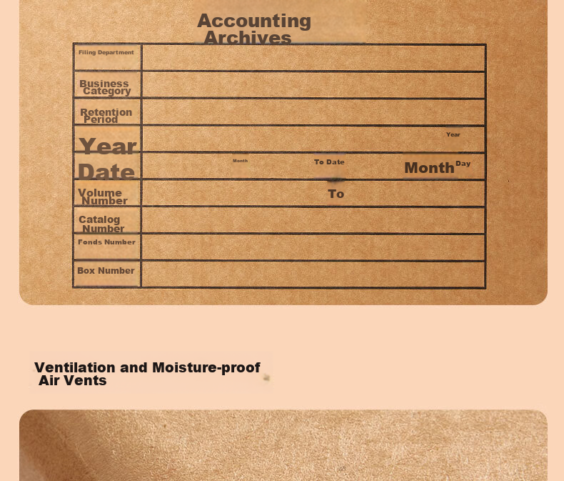 Deli Accounting Voucher Box File Box Three-Layer Thickened Cardboard Box Financial Voucher Invoice Document Storage Box Large Size 5-Pack PA123 14