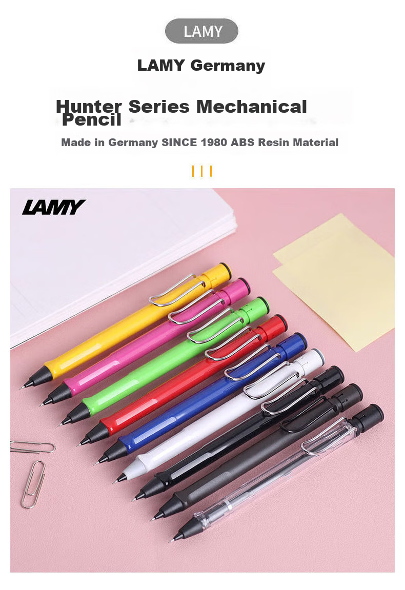 LAMY Germany Imported Safari Mechanical Pencil Red Hunting Series Daily Writing Pen Bulk Custom Gift Multi-Color Options for Elementary Students Children Practice Writing 11