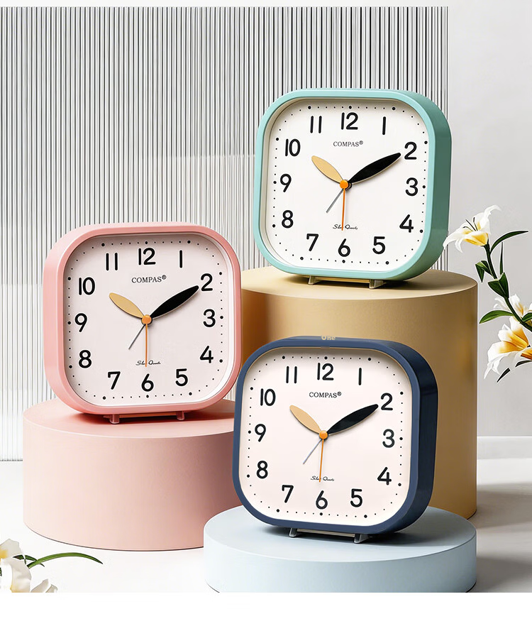 Kangbasi Desktop Children's Quartz Alarm Clock Student Wake-Up Essential Back-to-School Minimalist Bedroom Bedside Classic Bell Clock 2102 Green Children's Day Gift 11