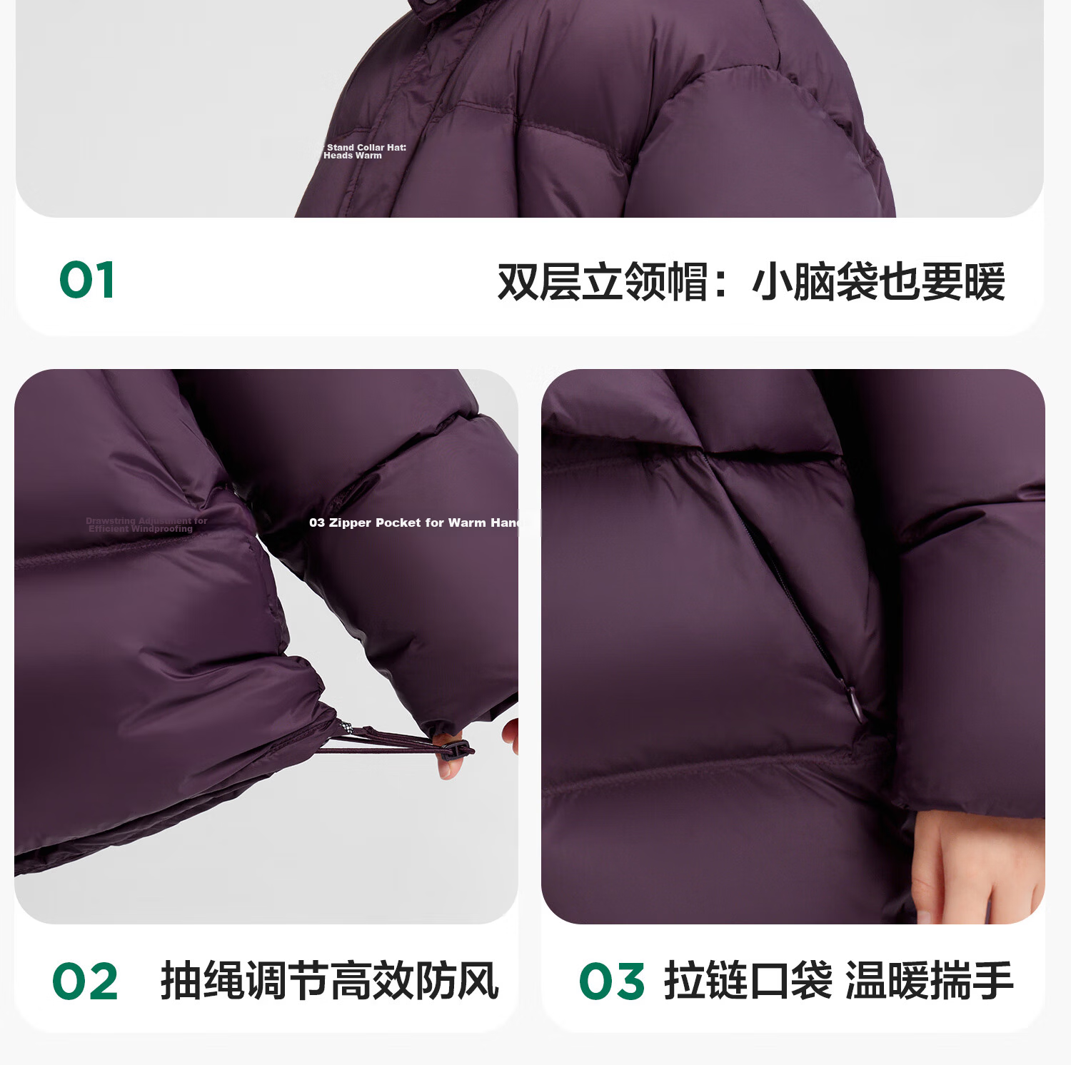 Zuo Xi Boys' Winter Down Jacket New Warm Children's Three-Proof Hooded Puffer Coat Red 140 New Year Outfit 20
