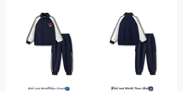 Balabala Kids Clothing Children's Two-Piece Set Baby Girls Boys 2026 Spring Four-Way Stretch Campus Style Student Sportswear 12