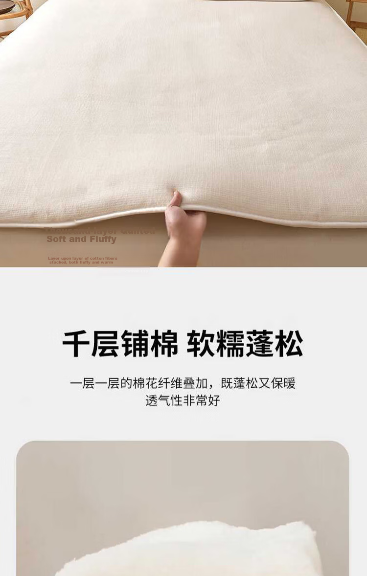 Yuanshenghuo Bedding Set of Eight Pieces: Duvet Cover, Pillowcases, Pillow Inserts And Mattress Pad Set - 8 Jin Winter Weight - for 1.8m Bed - Gray 18