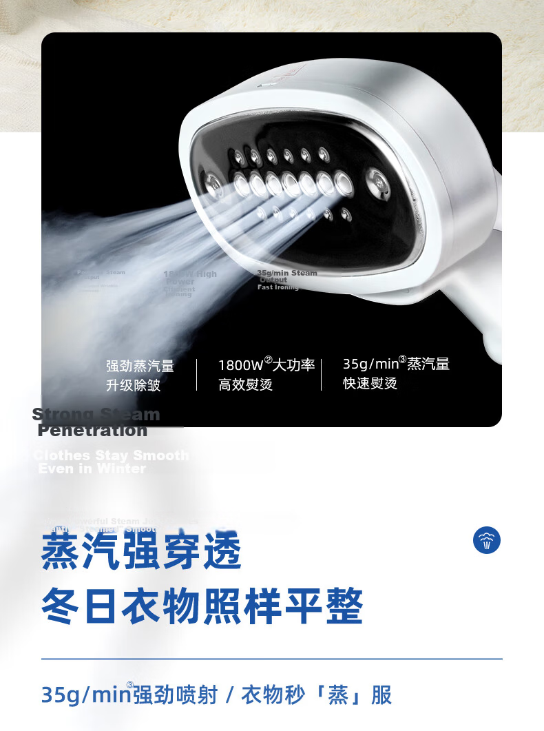 SUPOR Vertical Garment Steamer 35g/min High Steam 1.4L Water Tank Home Ironing Machine High Power Handheld Iron GT17BP Group Purchase Gift 15