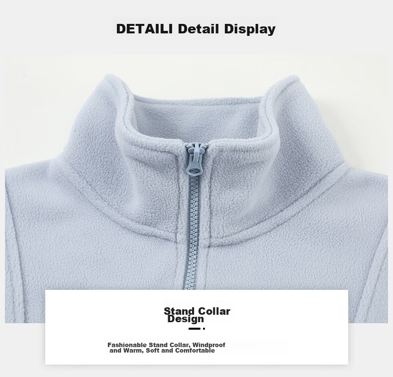 Pioneer Camp Women's Short Fleece Autumn Stand Collar Warm Jacket Fleece Lined Loose Sports Outdoor Fleece Coat 24