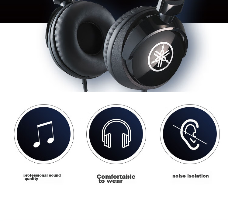YAMAHA HPH-50B Instrument-Specific Headphones for Digital Piano, Electronic Keyboard, And Electronic Drum, Universal Music Headphones 2