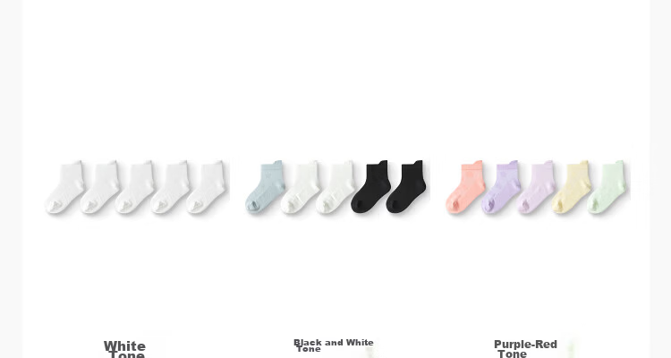 Balabala Kids Socks Summer Mesh Breathable Boys Girls Short Socks Soft Cotton Elastic Comfortable 5 Pairs Pack 49