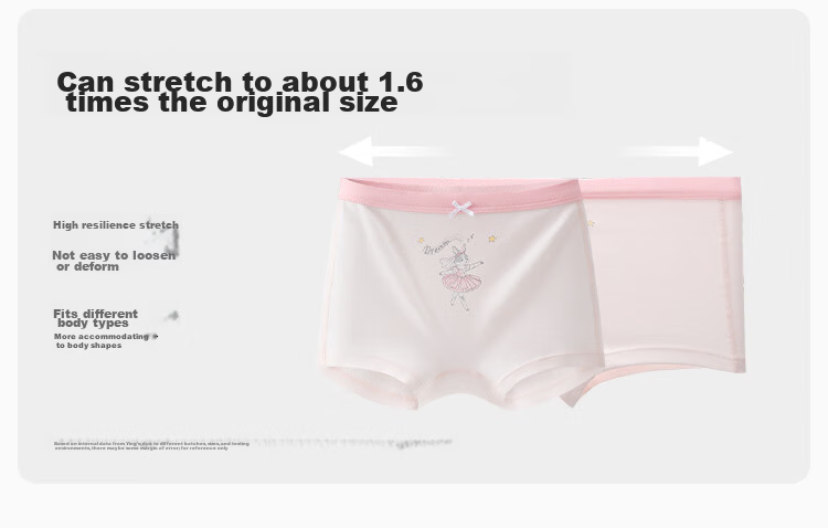 Yeehoo Antibacterial Girls' Cotton Underwear 3-6 Years Moisture-Wicking Boxer Briefs for Kids 13