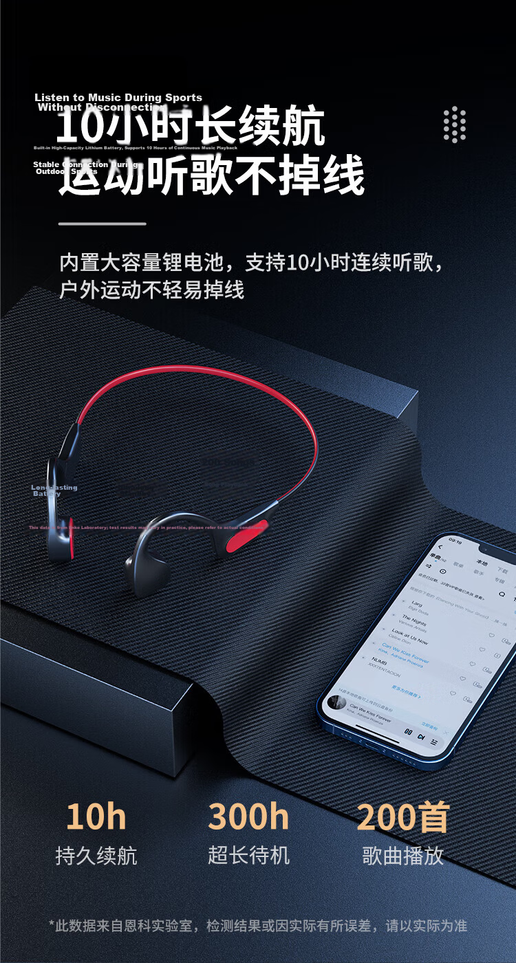 ENKOR Bone Conduction Bluetooth Wireless Open-Ear Sports Earphones IPX8 Waterproof 32GB MP3 Player Compatible with Apple Huawei Xiaomi Phones 12
