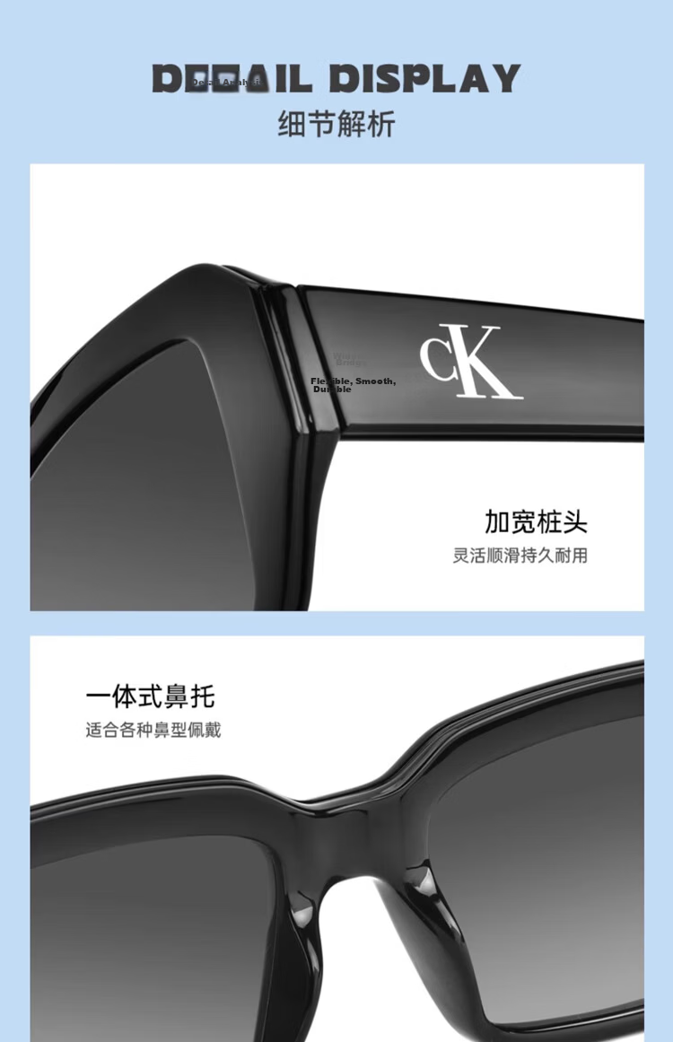 Calvin Klein Sunglasses CK Large Square Frame for Men And Women, Cycling Driving Glasses 001-6415 20