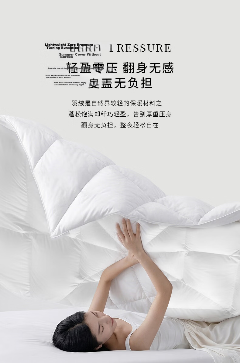 Canasin AFree Pure down Comforter, 95% Down, 120S Winter Duvet, Goose down Quilt, Weight 2.1 Jin, 200*230cm, White 3