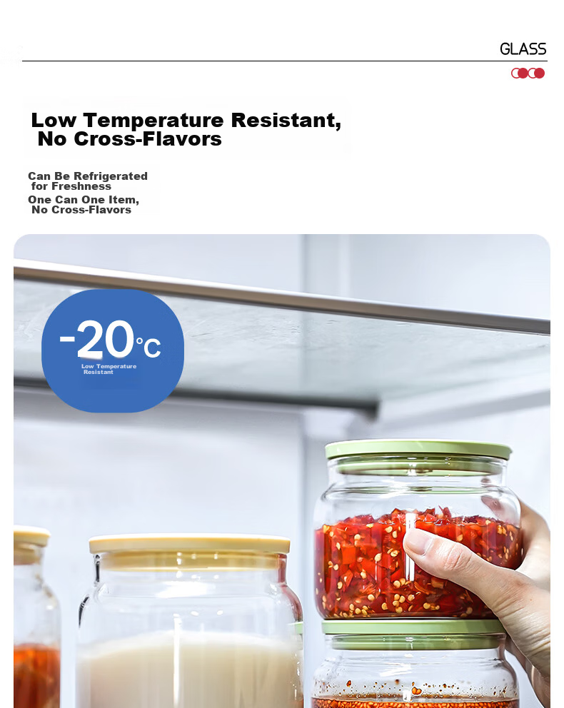 PINYU Glass Chili Oil Container with Lid, High-Temperature Resistant Lard Jar, Food-Grade Sealed Household Spicy Oil Pot 5