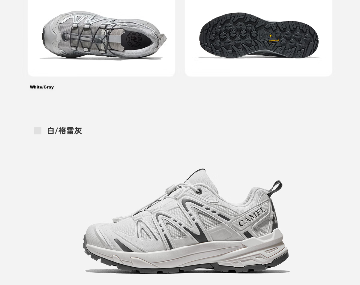 CAMEL [Wang Junkai's Choice], Kunlun Mountain 3.0 Trail Running Shoes, Outdoor Hiking Shoes for Men And Women, Non-Slip Trekking Sports Shoes 34