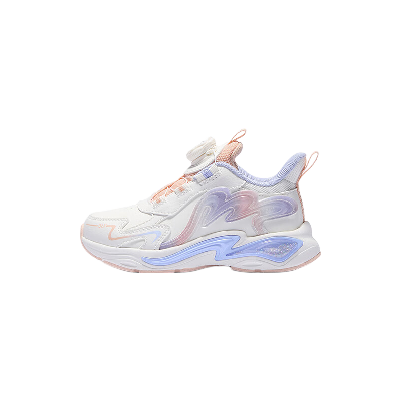 361° Kids Sports Shoes Winter 25 Girls Toddler Lightweight Cushioning Leather Twist Button Casual Running Shoes White Size 32