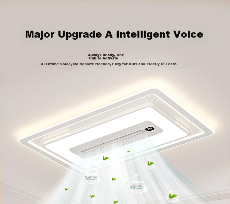 Great Wall LED Bladeless Ceiling Fan Light Modern Minimalist Living Room Bedroom Ceiling Fan Lamp Zhongshan Lighting 18