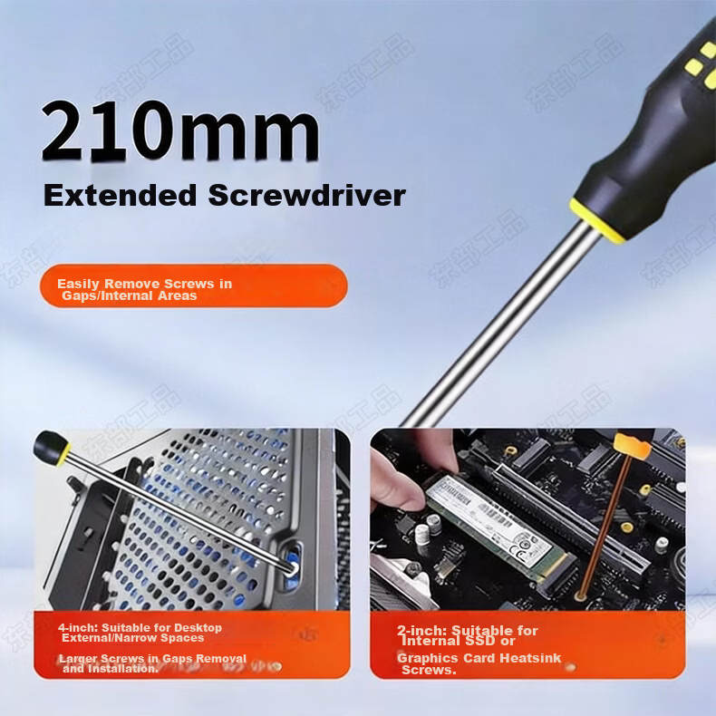 Eastern Industrial Desktop Computer Screwdriver Set with Strong Magnetic Bits for Case Cleaning, Thermal Paste Replacement, and Assembly 3