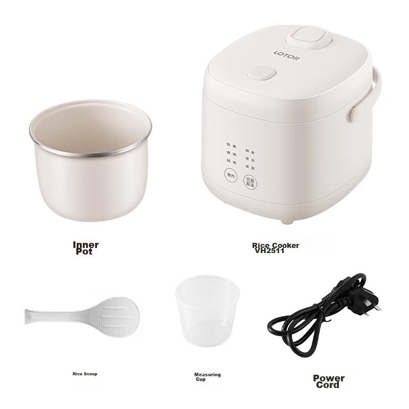 LOTOR Mini Rice Cooker Household Small Electric Rice Cooker Steaming and Cooking 2-3 People 1.2L Single Meal Firewood Rice 2026 New Model 20