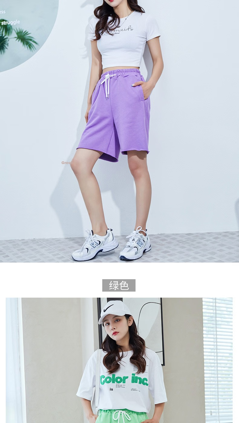 LangSha Women's Wide-Leg Sports Shorts, Lightweight Summer Pants, Loose-Fitting Knee-Length Shorts, High-Waisted Casual Running Shorts for Outdoor Wear 16