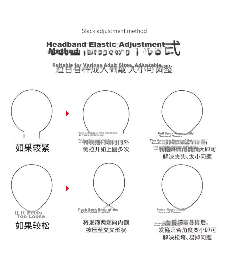 UPLUS Thin Edge High Crown Headband Facial Cleansing Hairband Hair Clip Simple Hair Accessory for Women Hair Tidy Clip 7