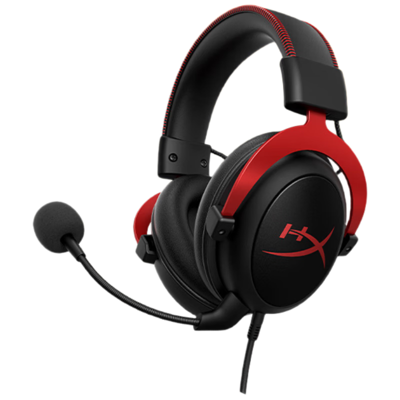 HYPERX Cloud II Hurricane 2 Black Red Wired Virtual 7.1 Surround Sound Gaming Headset Compatible with Delta Operation Shadow Blade Zero
