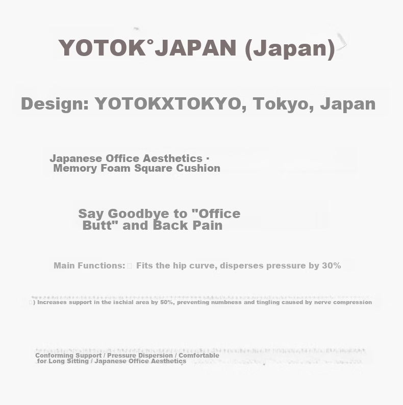 YOTOK Official Genuine Seat Cushion Chair Pad Office Lumbar Support Anti-Pain Cushion for Long Sitting 6
