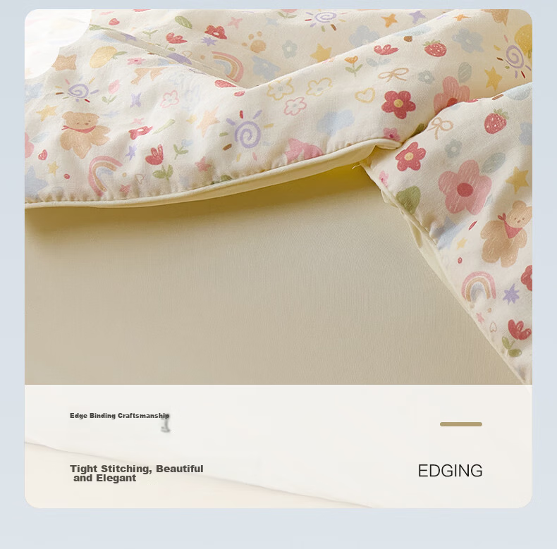 Grace Cotton Double-Layer Gauze Summer Quilt Pure Cotton Machine Washable Thin Air Conditioning Blanket Beautiful Mood 200cm*230cm 13