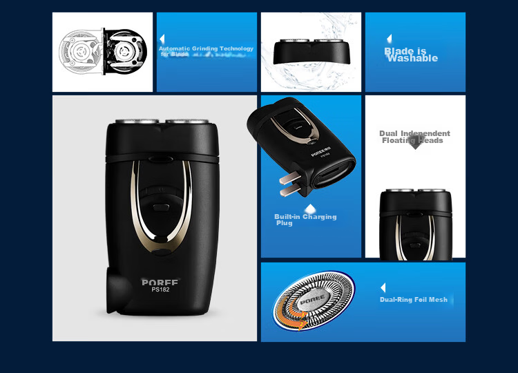 FLYCO Electric Shaver for Men, Rechargeable Portable Dual-Head Rotary Beard Trimmer, Mini Version, Birthday Gift for Dad Or Husband, PS191 3