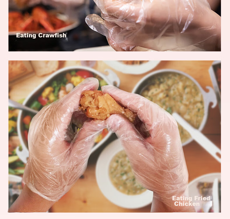 MIAOJIE Thick Disposable Gloves, 100 Pieces * 3 Packs, Pull-Out Style Durable, for Dining Table And Outdoor Cooking 8