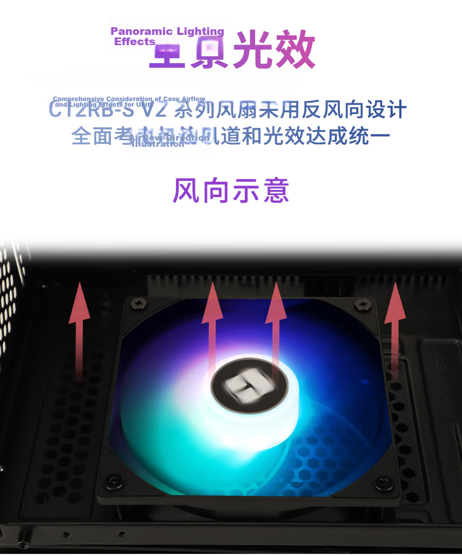 Thermalright TL-C12RW V2 White ARGB 12cm Case Fan, Reverse Airflow, RGB Fan, ARGB Fan, 4-PIN PWM Speed Adjustable Fa 3