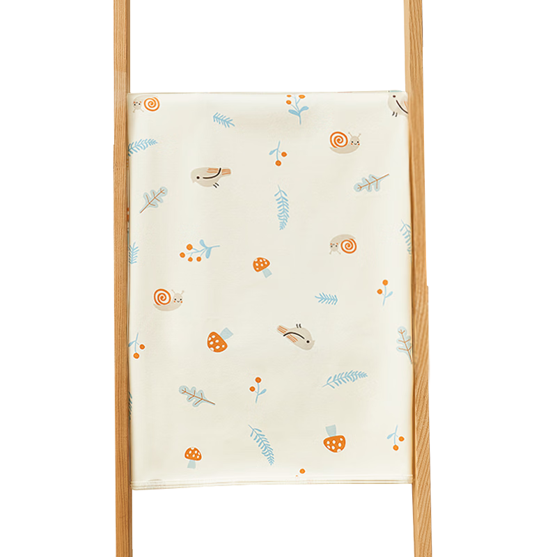 Cotton Center Pure Cotton Waterproof Washable Breathable Double-Sided Menstrual Pad, Urine Pad, Floral Pattern, Blue, 50*70cm