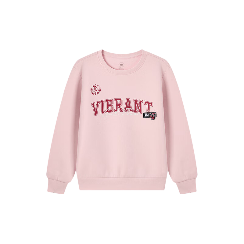 361° Children's Clothing, Kids' Sweatshirt, Fall 2025, for Older Girls, Skin-Friendly, Soft, Elastic, Round Neck, Versatile Sweatshirt, Purple, Size 140