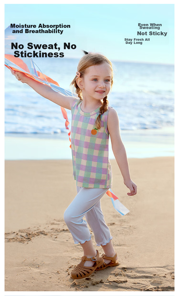 Betis Girls' Summer Thin Breathable Leggings Baby Girl Skirt Matching Anti-Mosquito Capri Pants 14