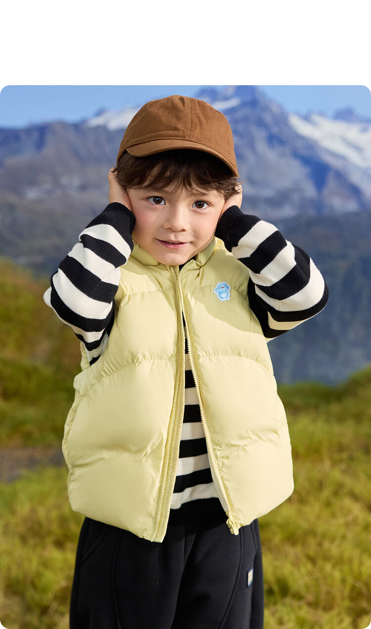 BALABALA Children's down Vest Winter Clothing, Boys And Girls Stand-Collar Jacket, Warm And Cute 19