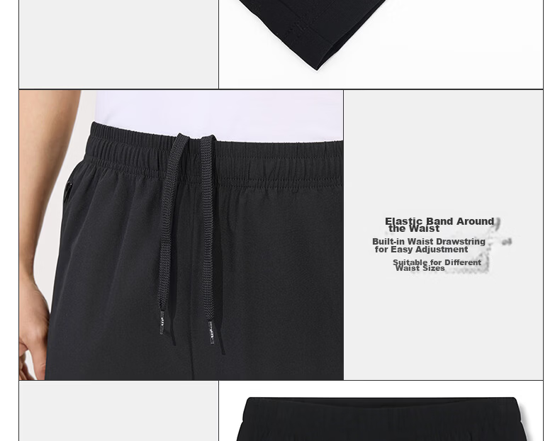 361° Men's Summer Sun Protection Ice Silk Sports Pants Casual Loose Thin Straight Nine-Point Pants 652624714H-3 13