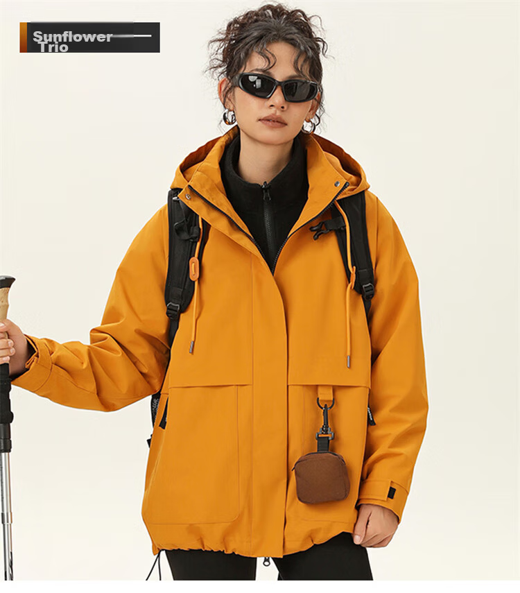 JEEP SPIRIT Unisex Windproof Outdoor Jacket Autumn Winter Couple's Jacket Men's Sunflower 3XL 24
