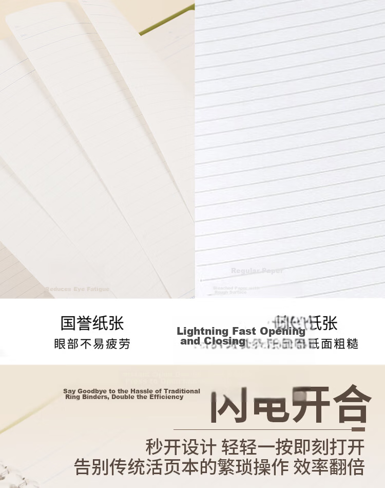 KOKUYO Campus Series B5/40 Sheets/8mm Ruled Single Notebook, Instant-Open Loose-Leaf Journal, Blue WCN-CBN144LB 5