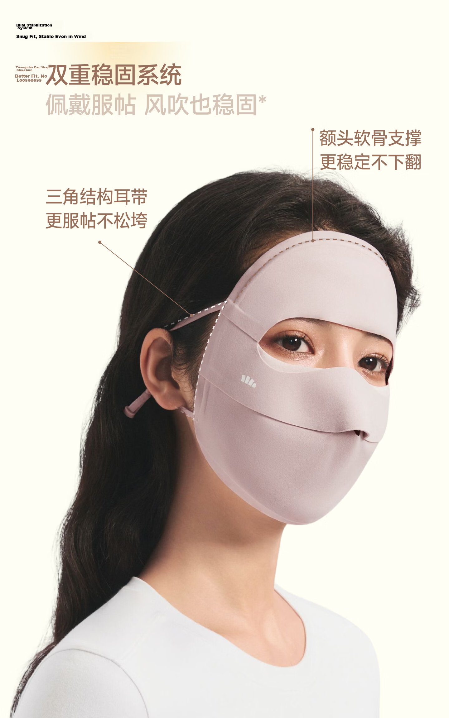 Beneunder Face Mask, Sun Protection Face Cover, Full-Face Coverage, Lightweight And Seamless, Sunscreen Face Mask, Face Bib, High-Quality Cycling Breathable Medical Beauty Gray 12