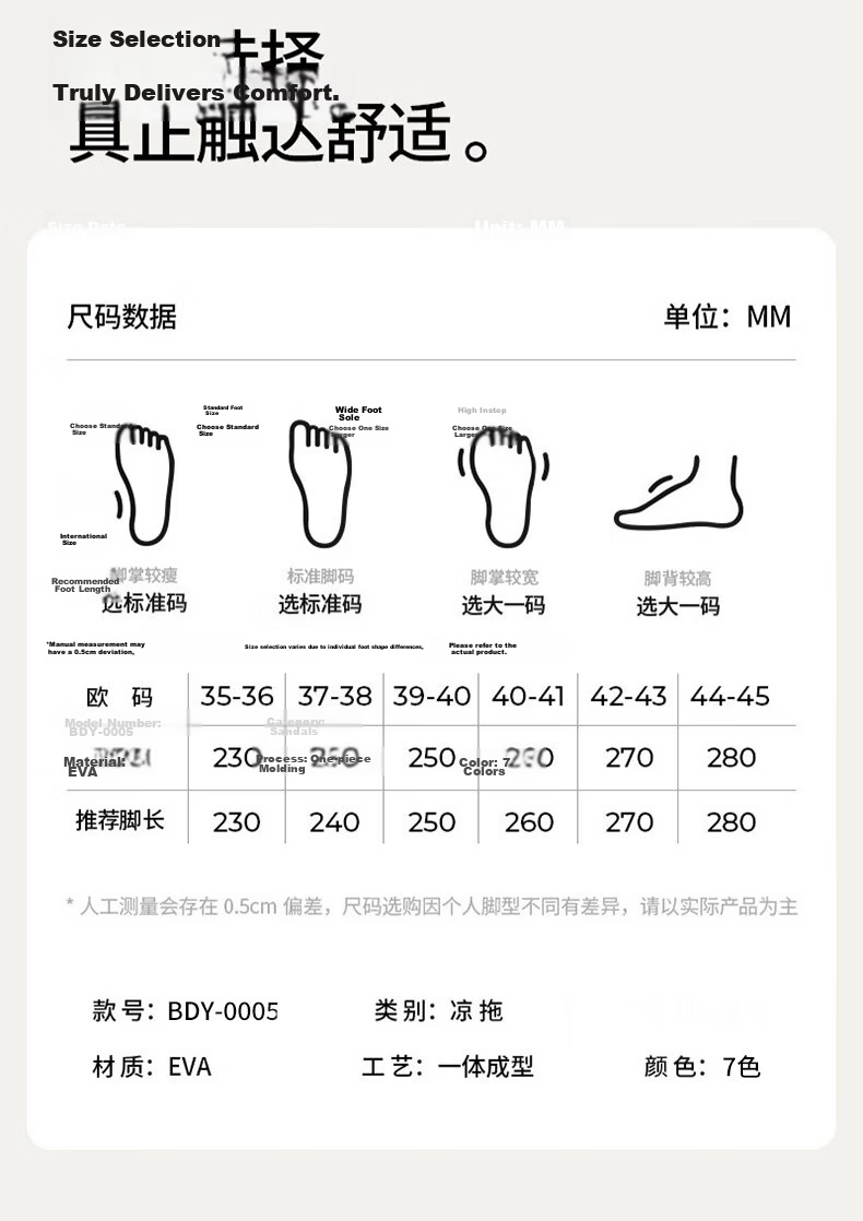 Beiduo Yang Men's Summer Anti-Slip Durable Outdoor Flip Flops EVA Beach Sandals Women's Palace Red Size 44-45 14